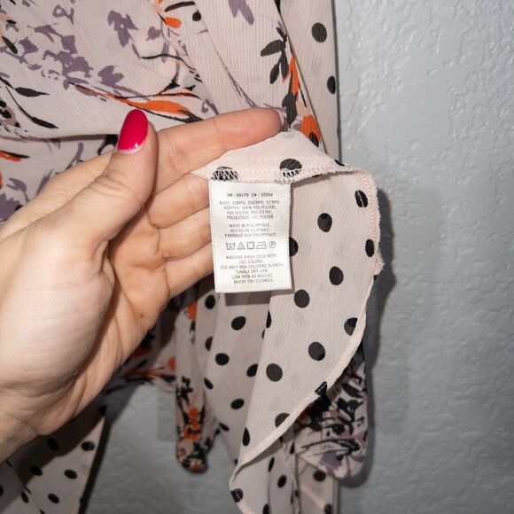 Vanessa Virginia x Anthropologie Pink Floral‎ Chiffon Tank Size Medium - Picture 8 of 8